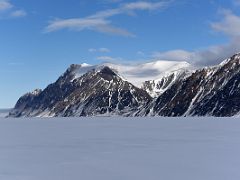04B Sunny Snow Covered Glacier On Baffin Island Coast From Qamutiik Sled On Our Floe Edge Adventure Nunavut Canada